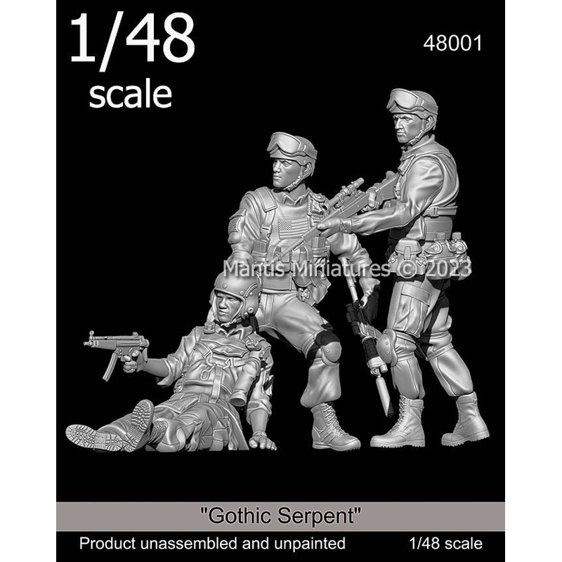 1/48 Modern U.S. Blackhawk Down Operation Gothic Serpent Somalia '93 (3 figures)
