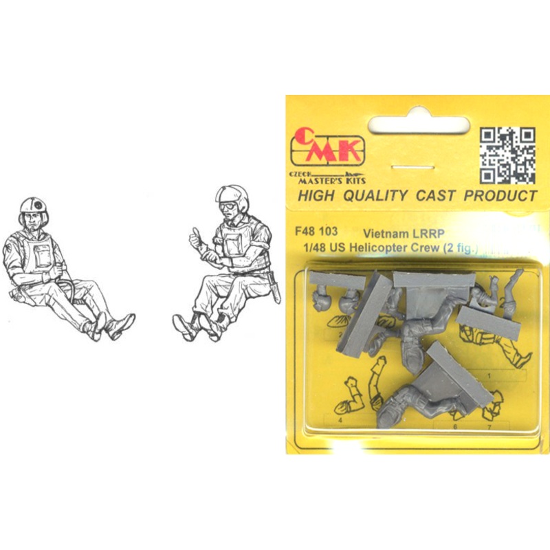 1/48 Vietnam LRRP US Helicopter Crew (2 Figures)