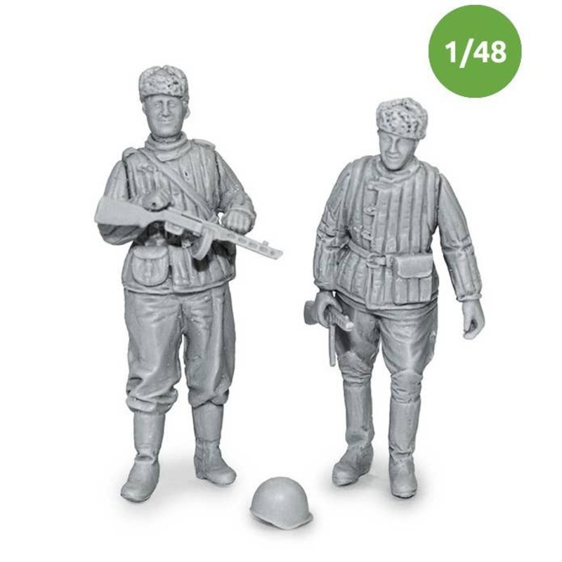 1/48 WW.II Soviet cold-weather Red Army infantry set (2 pieces)