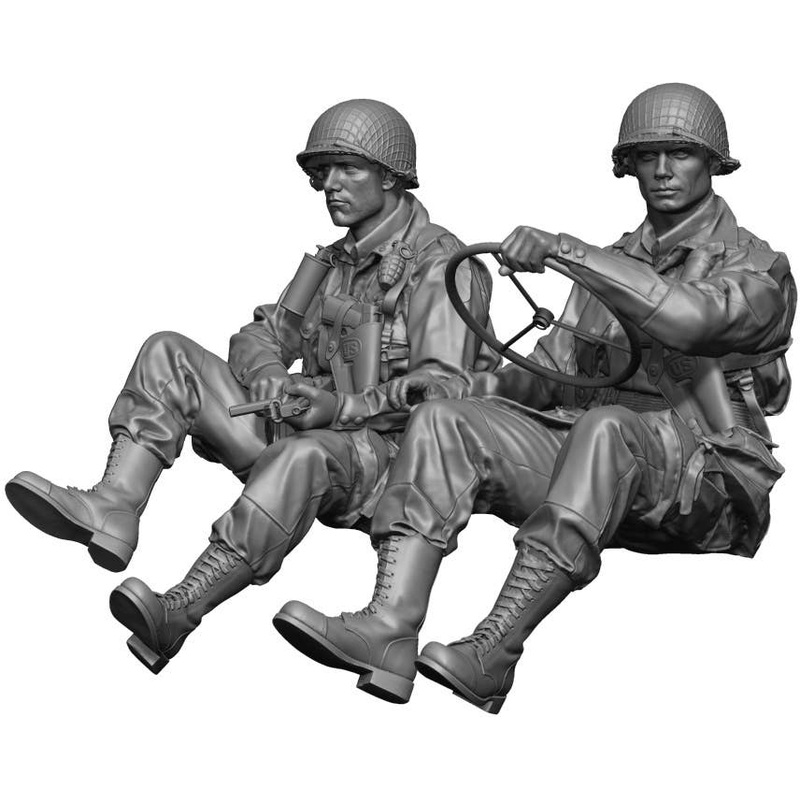 1/48 WW.II U.S. ARMY AIRBORNE CARRIER & BOARDING SOLDIER (2 pieces)