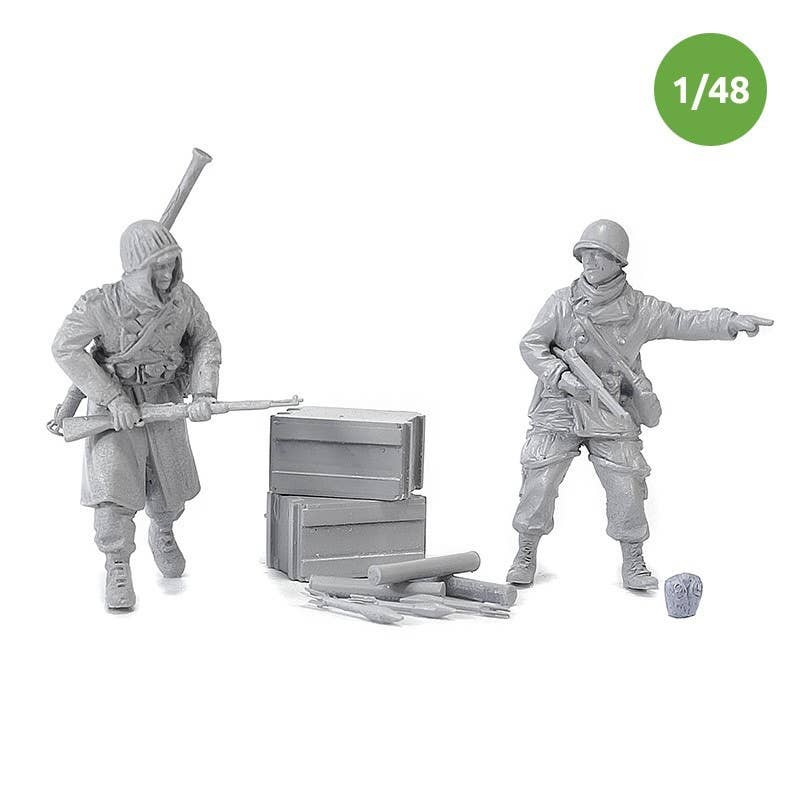 1/48 WWII USA Battle of the Ardennes #2 Bazooka Team Set (2pcs)