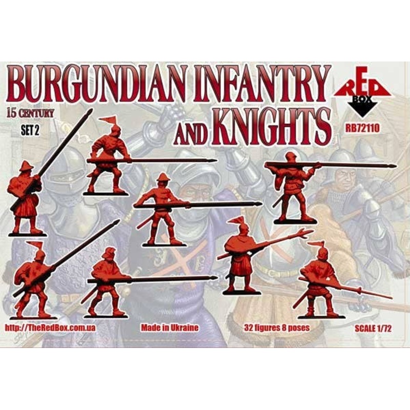 1/72 Burgundian Infantry And Knights, 15th Century, Set 2