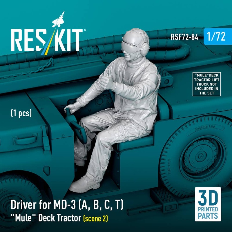 1/72 Driver for MD-3 (A, B, C, T) Mule Deck Tractor (scene 2) (1 pcs) (3D Printed)
