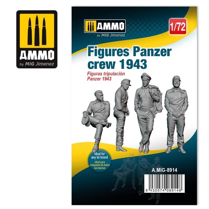 1/72 Figures Panzer Crew 1943 (Set of 4)