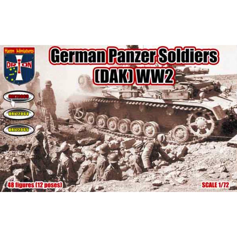1/72 German Panzer Soldiers (DAK) WW2 (48 figures, 12 poses)