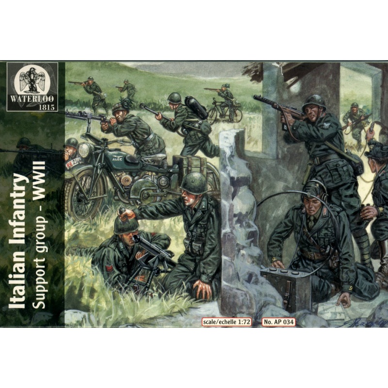 1/72 Italian Infantry Support Group WWII (34 Figures)