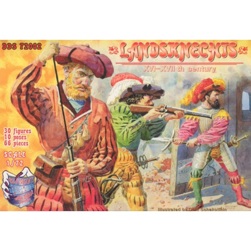 1/72 Landesknechts, XVI-XVII Century, Set 1