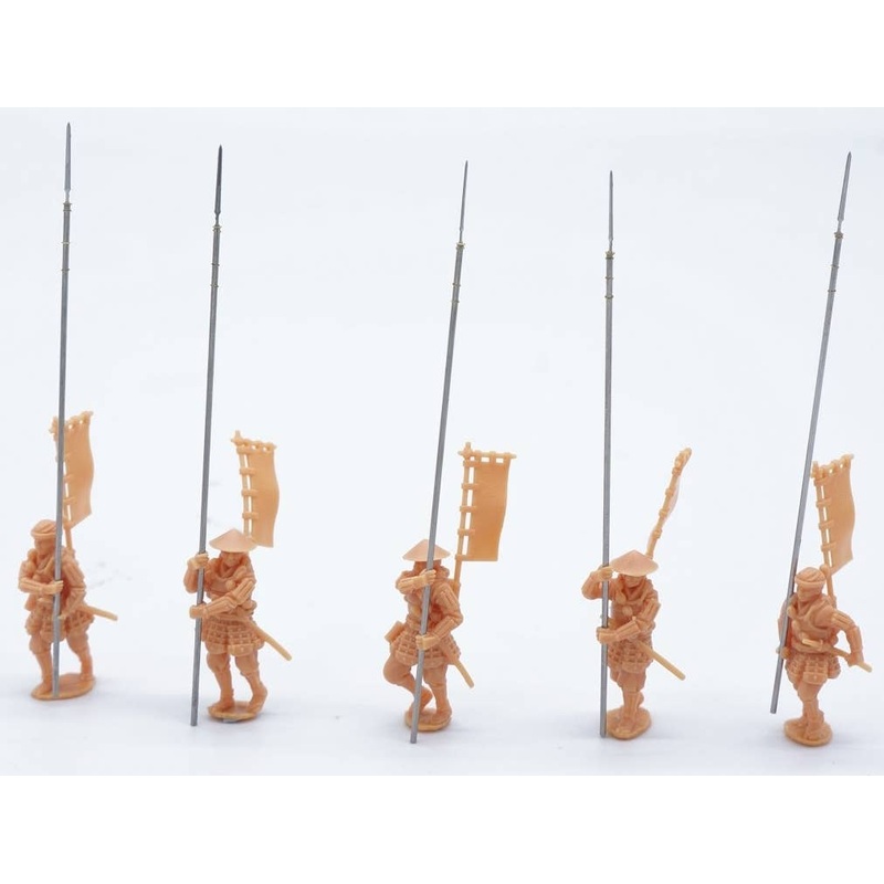 1/72 Mr & Mrs History The Sengoku Period (Long Handle) Nagae Ashigaru Gather (a set of 5 pcs & PE weapon included)