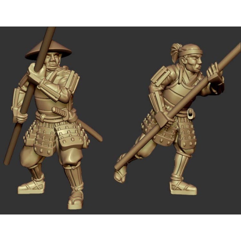1/72 Mr & Mrs History The Sengoku Period Nagae Ashigaru Defense (Set Of 5, Etched Weapons Included)
