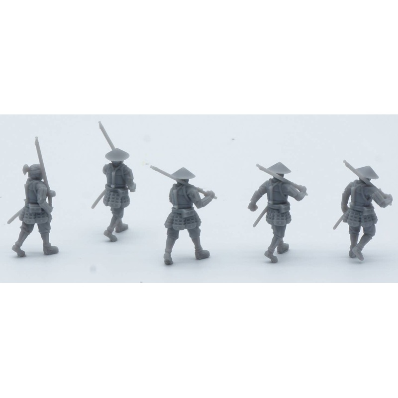 1/72 Mr & Mrs History The Sengoku Period Teppo Ashigaru March (5pcs set)