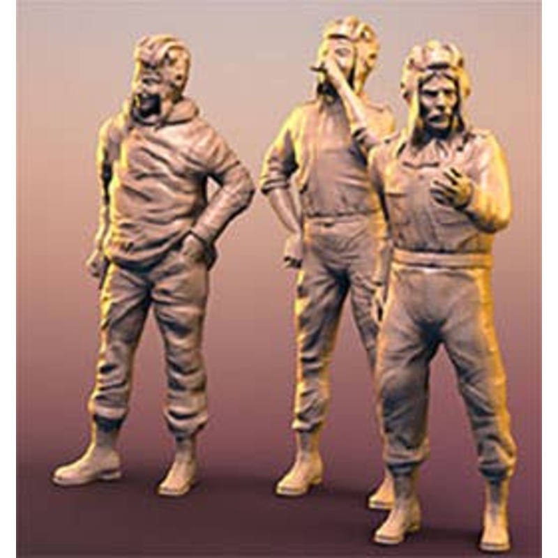 1/48 3 Soviet Tank Soldiers