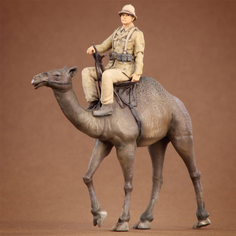 1/48 Afrikakorps Soldier Riding Camel / 3D Printed