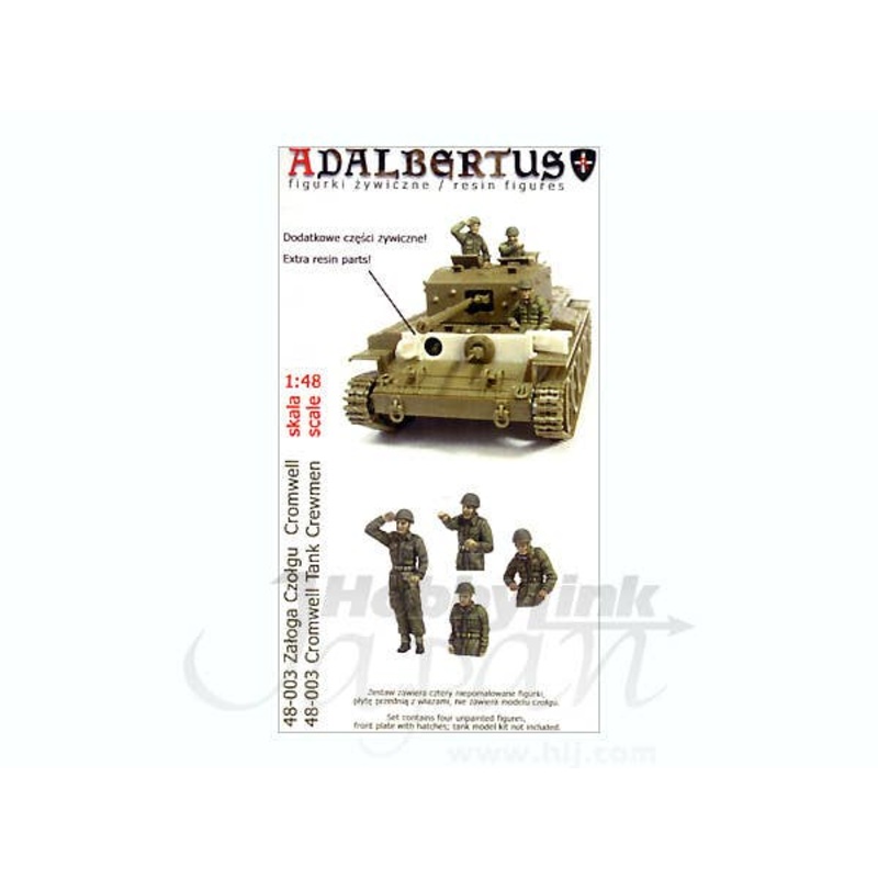 1/48 Cromwell Tank Crew, 1 Full, 3 Half-Figures