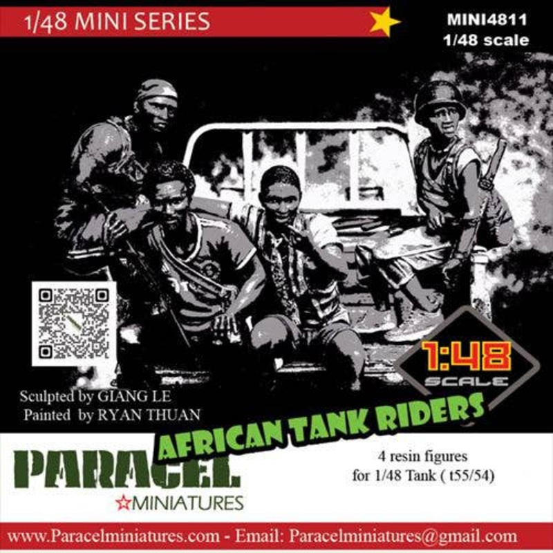1/48 Current Use Africa Tank Riding Militia Set (4pcs)