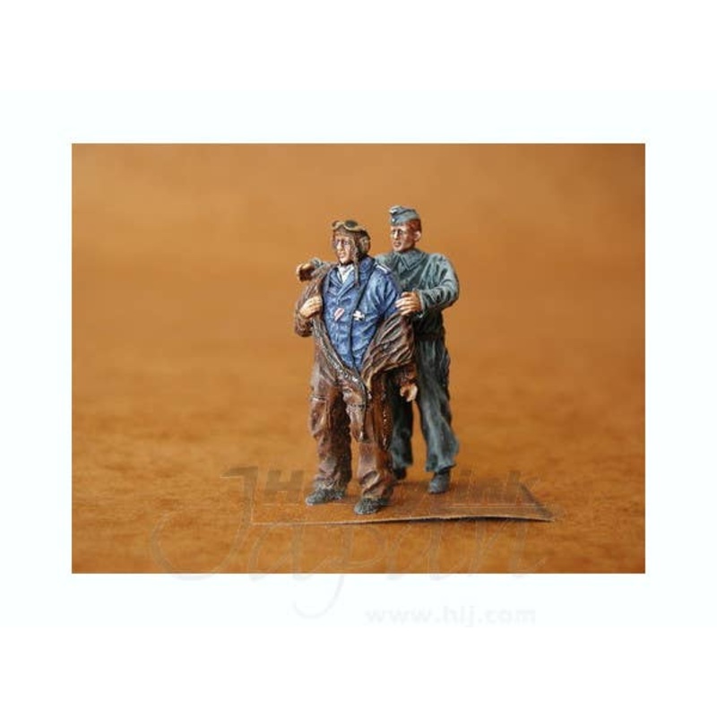 1/48 German Bomber Pilot + Ground Crew WW II