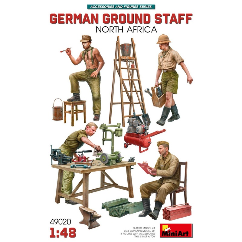 1/48 German Ground Staff w/Accessories. North Africa