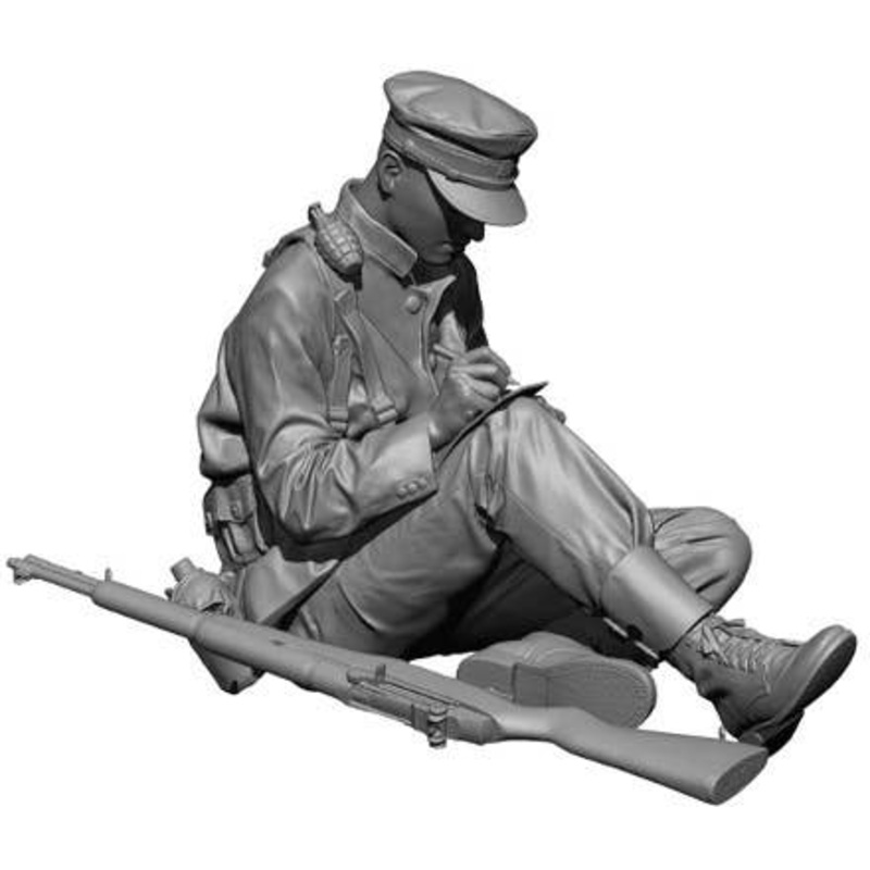 1/48 Korean War Korea/North Korea Student Soldiers Writing Letters That Can't Be Posted