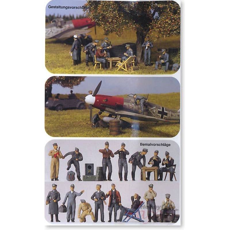 1/48 Luftwaffe Pilot & Ground Crew