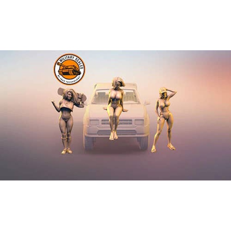 1/48 Military Girl 3-piece Set