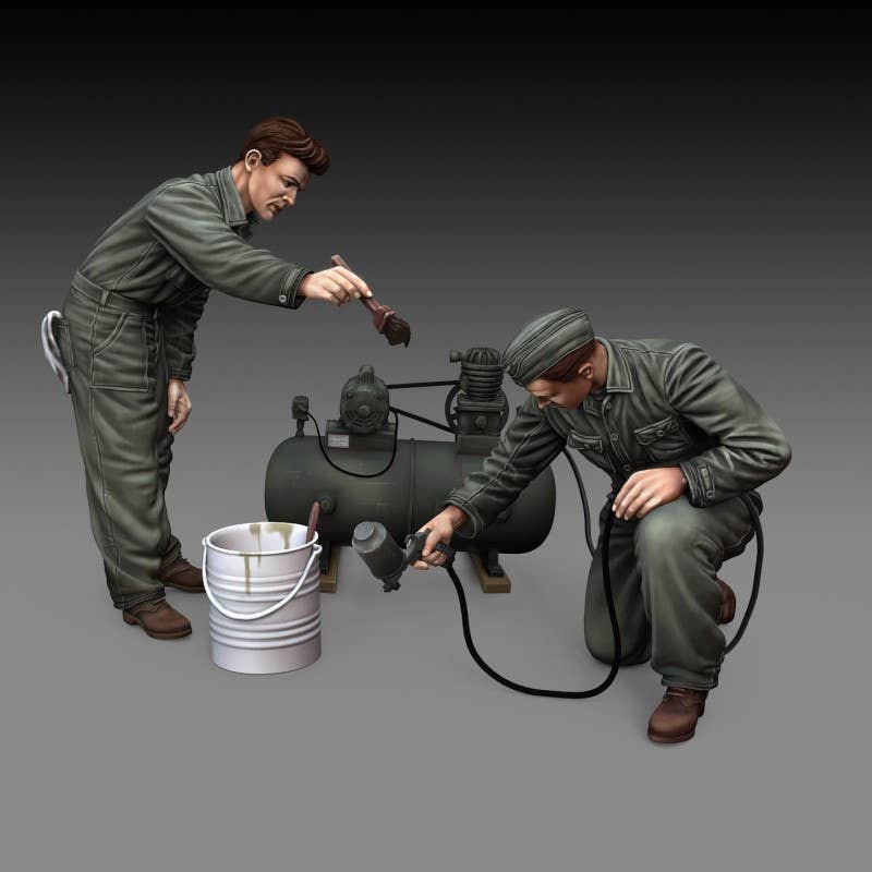 1/48 Soldiers painting