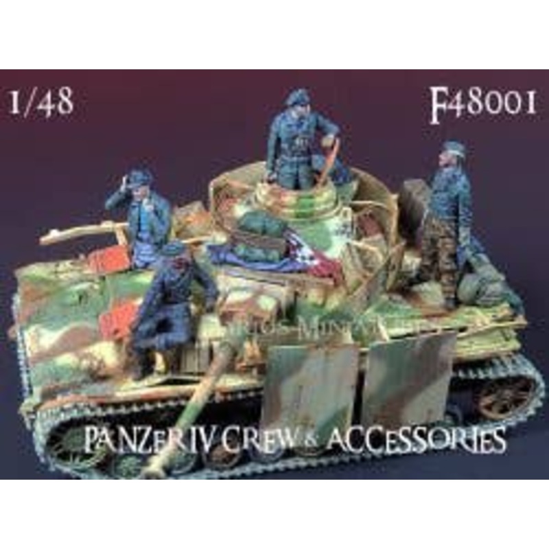 1/48 WWII German Panzer IV 4 tank Soldiers / Equipment Set