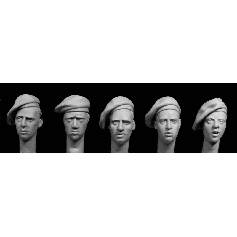1/35 5 Heads, Brit. Late WW2 Berets/Polish Paras