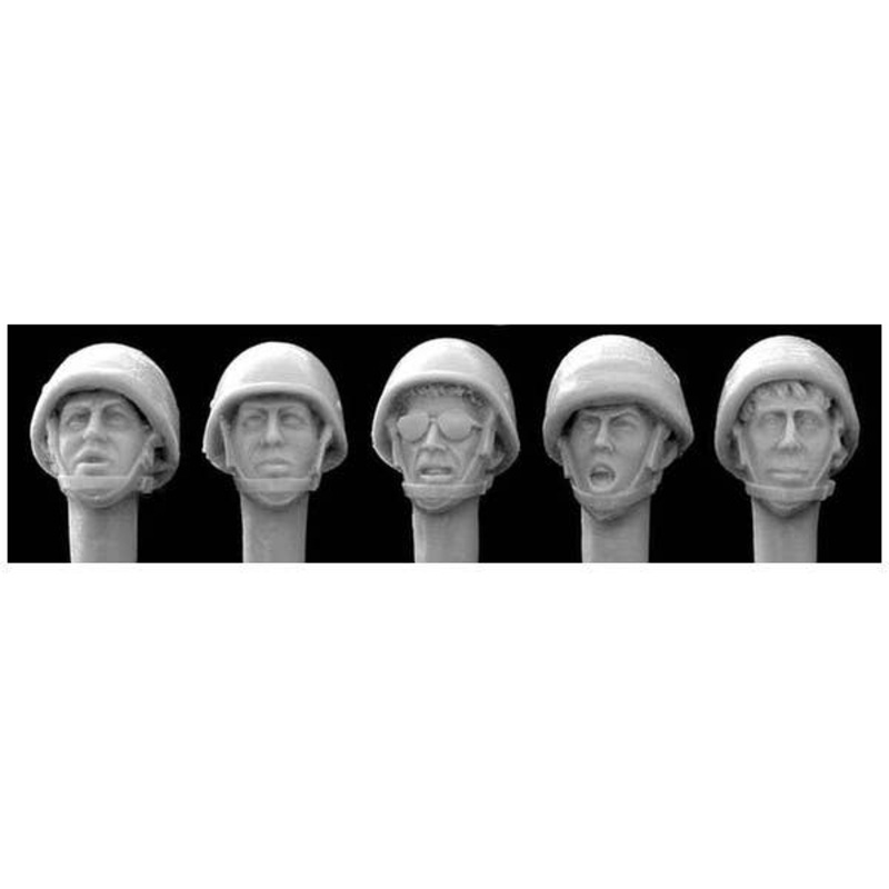 1/35 Heads with Israeli 1980s/90s Infantry Helmets
