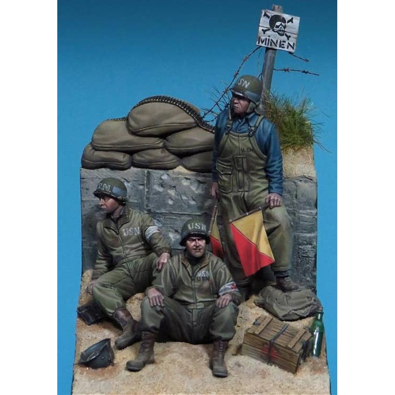 1/35 US Navy Corpsmen & Signalman Utah Beach, Normandy 1944