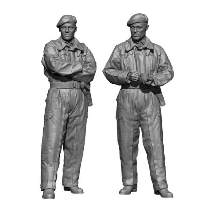 1/35 WWII British Army Tank Crew Set Winter Equipment (2pcs)