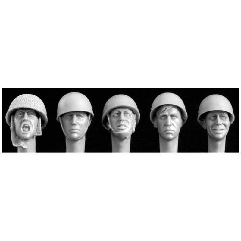 1/35 5 Heads, UK Rimless Helmets