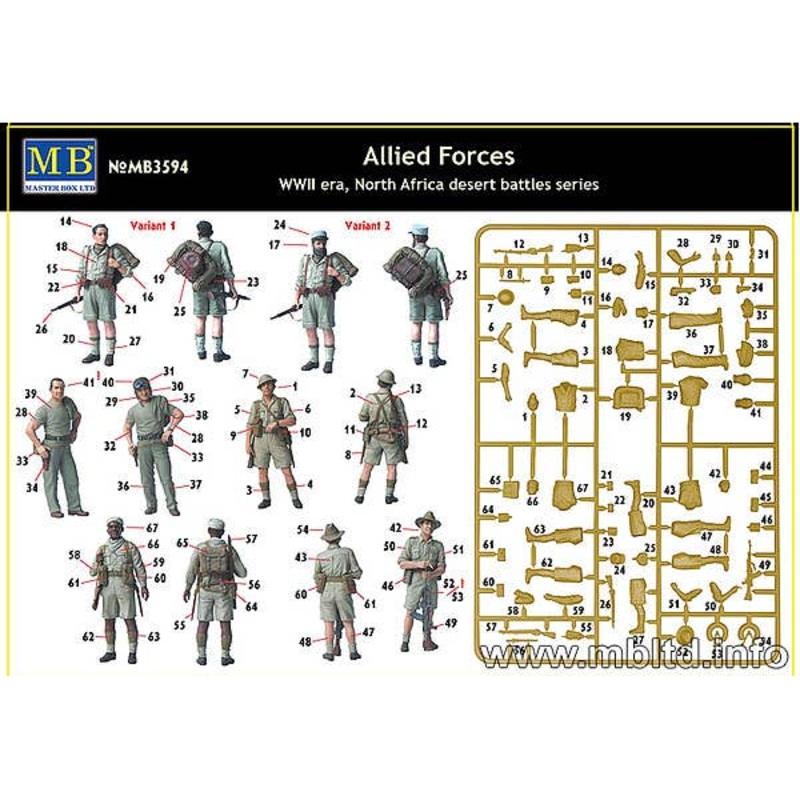 1/35 Allied Forces WWII Era North Africa Desert Battles