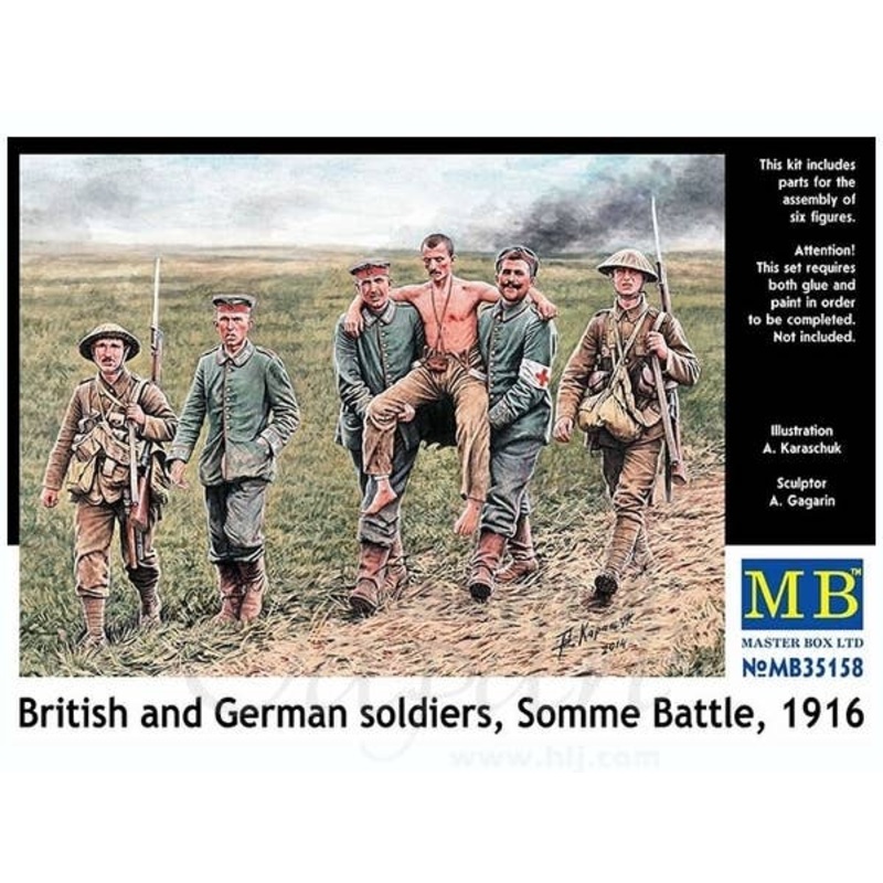 1/35 British and German soldiers Somme Battle, 1916