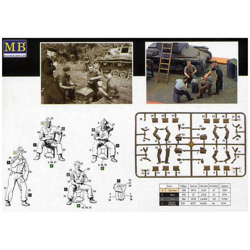 1/35 Ger Tank Crewmen Playing Cards (4pcs)