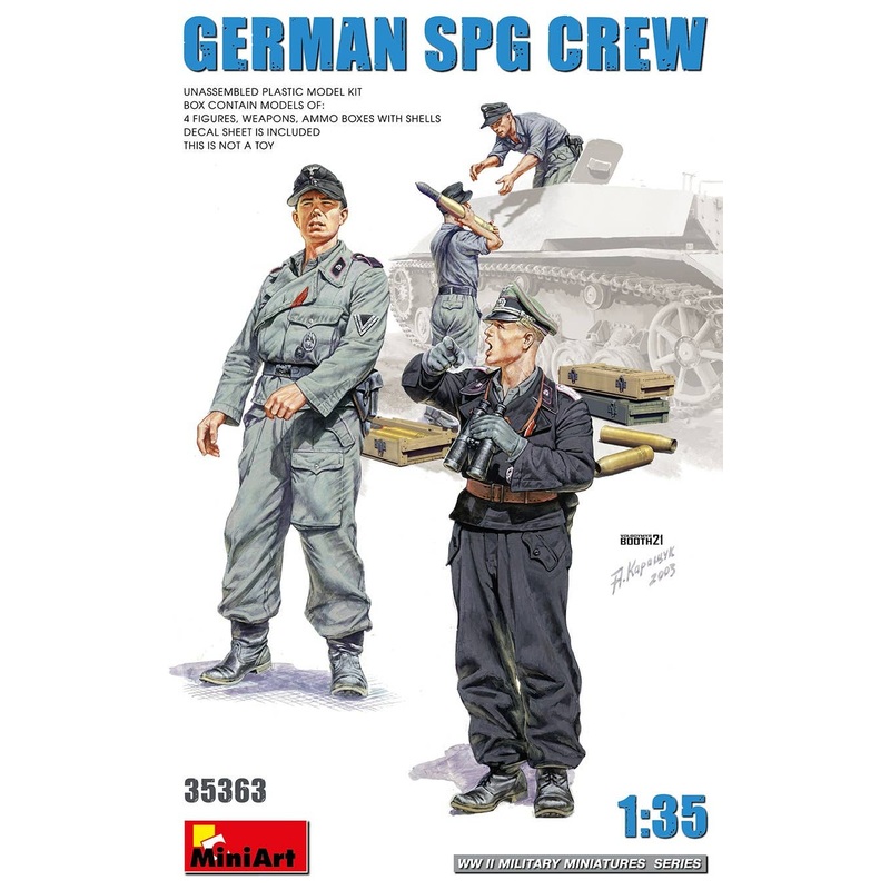 1/35 German SPG Crew 4 Body Set