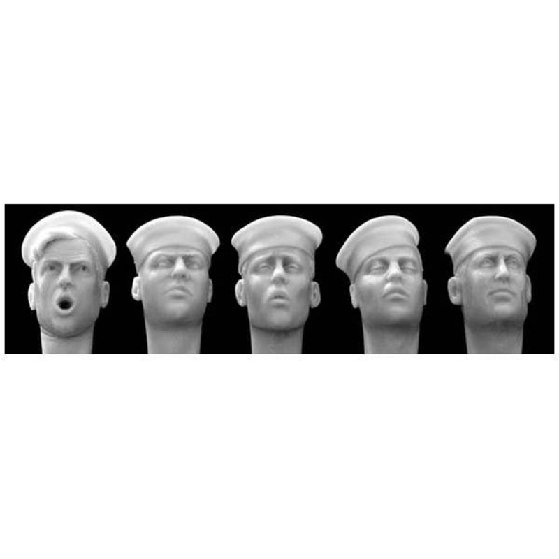 1/35 Heads w/USN Style Sailor Cap