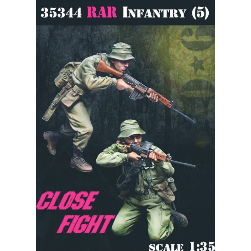 1/35 Vietnam War Australian RAR Infantry (5) Jungle Advance (2 Pieces)