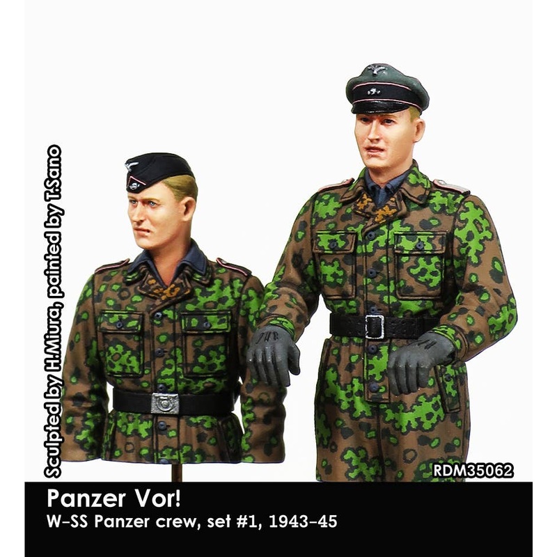 1/35 WWII Germany Panzer Four! Waffen-SS Tank Crew Set #1 1943-45 (2 pieces)