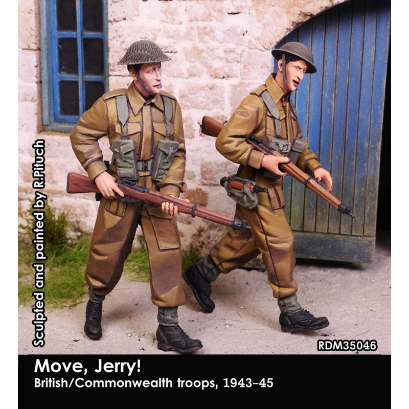 1/35 WWII Move, Jerry! British / British Commonwealth Infantry Infantry with Enfield 1943-45 (2 Body Set)