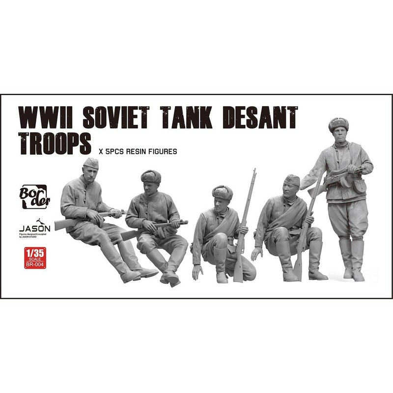 1/35 WWII Soviet Tank Desant Troops