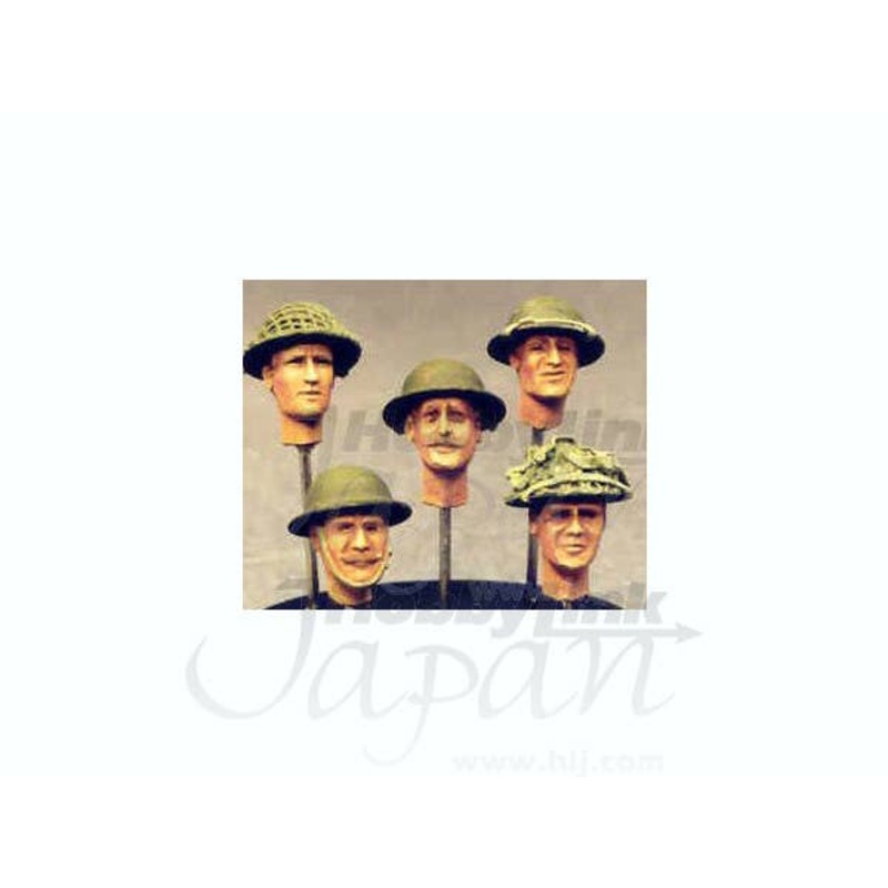 1/35 5 Infantry Heads Helmets #2
