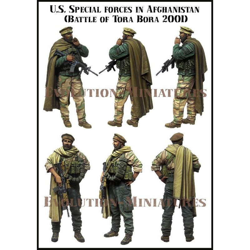1/35 Battle of the Current US Special Forces Member Tora Bora Afghanistan 2001 (set of 2)
