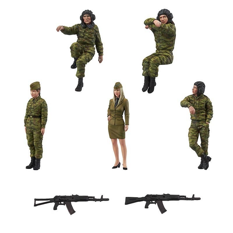 1/35 PLAMAX 35-01: Modern Russia Tank Crew Set (Reissue)