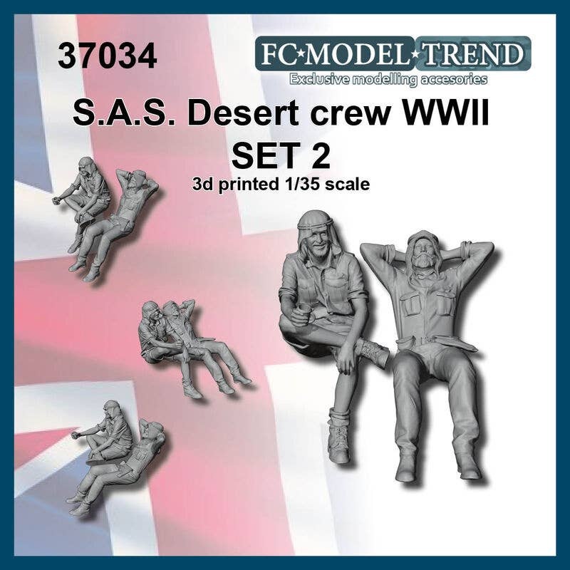 1/35 WWII British SAS Jeep Crew Set #2 (2pcs)