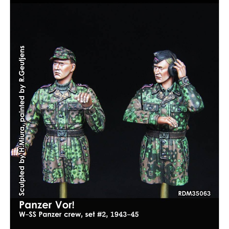 1/35 WWII Germany Panzer Four! Waffen-SS Tank Crew Set #2 1943-45 (2 pieces)