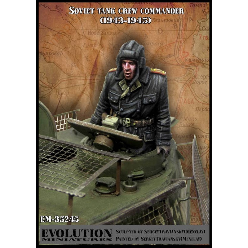 1/35 WWII Soviet/Russian Tank Commander Leaning Out of Hatch 1943-1945