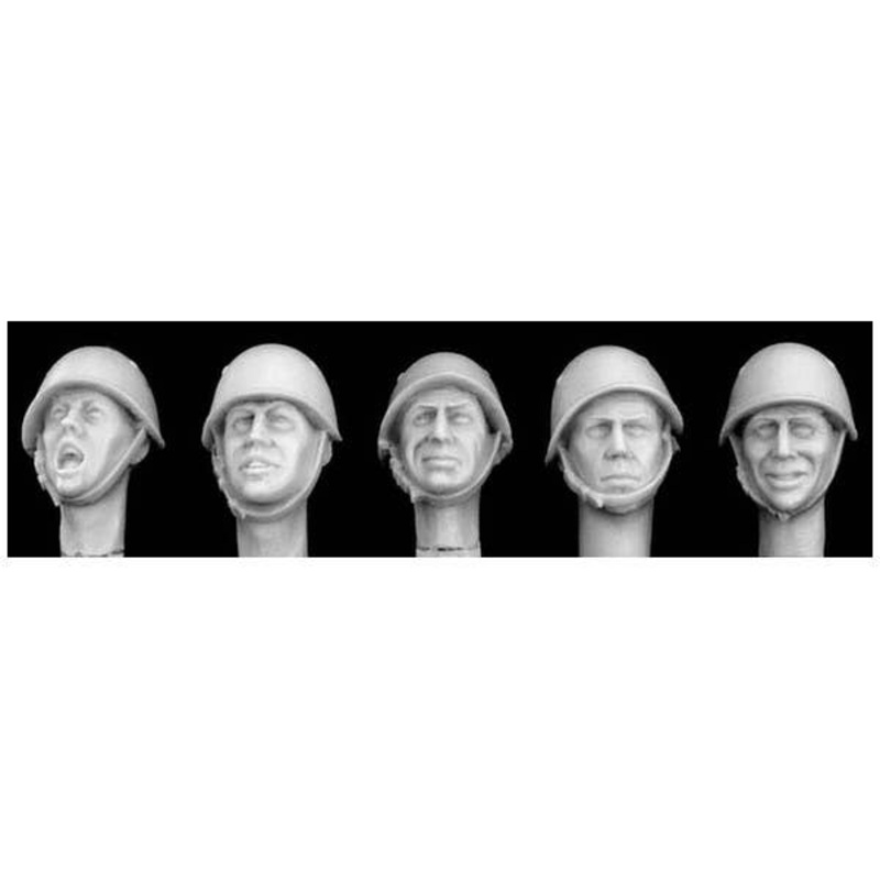 1/35 5 Heads Wearing WWII Italian Helmets