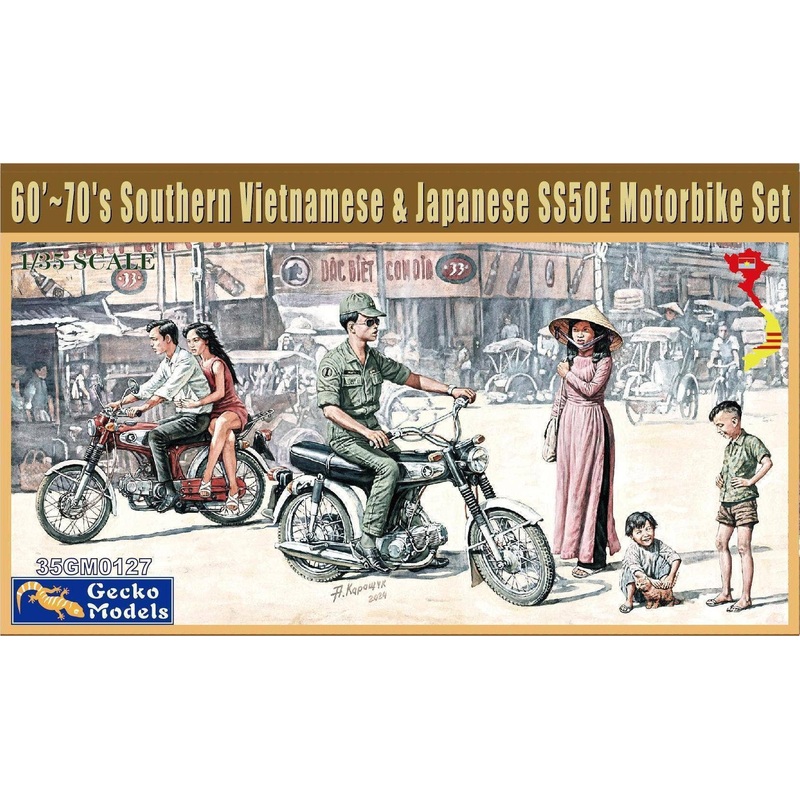 1/35 60' - 70's Southern Vietnamese & Japanese Motorbike Set