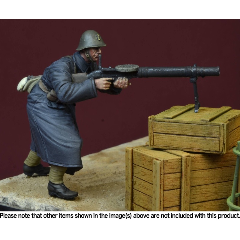 1/35 Black Devils Lewis Gunner, WWII Dutch Army 1940