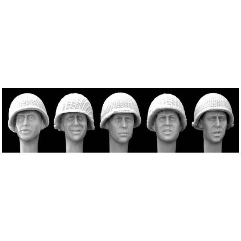 1/35 Heads Wearing US M1 Helmet with Netting