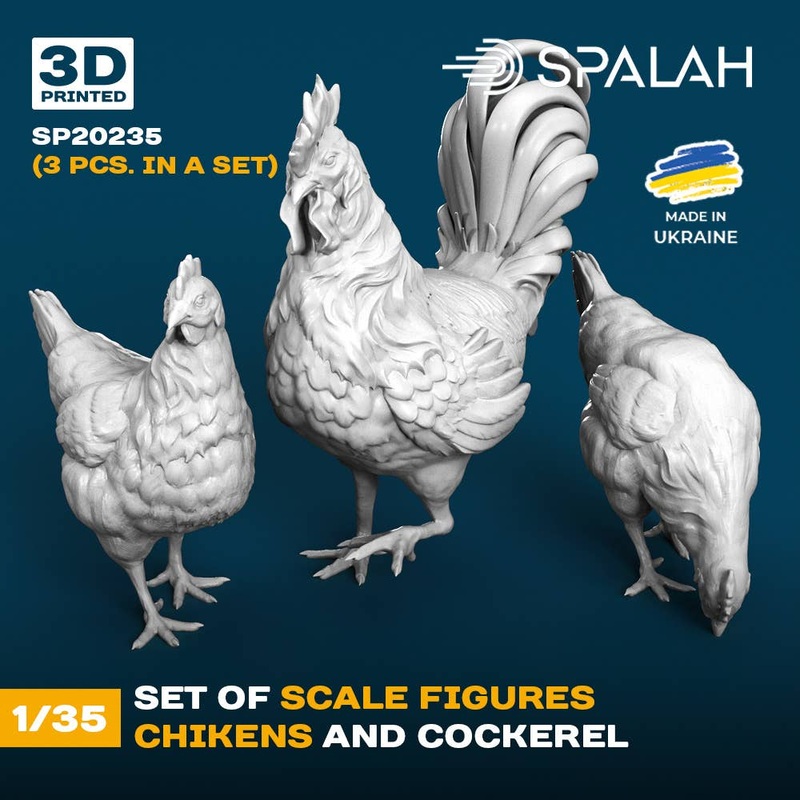 1/35 Set of figures Chikens and cockerel